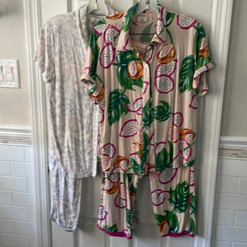 Soma Cool Nights PJ pajama Sets Bundle of 2 Medium Tops and Bottoms